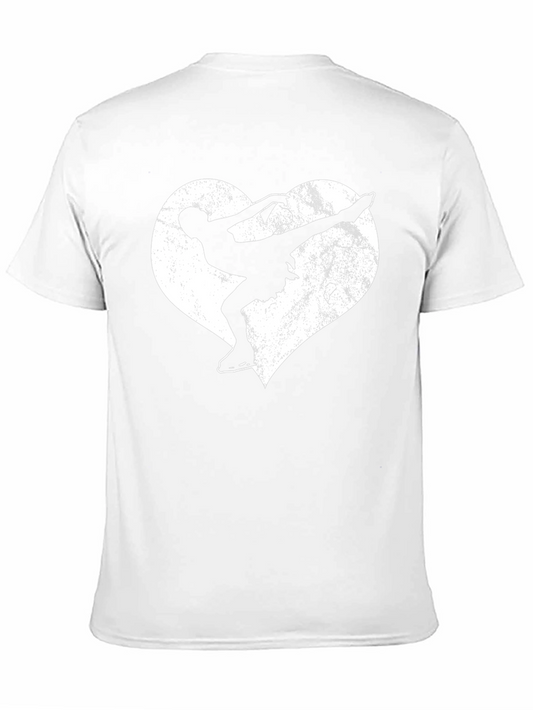 Camiseta Negra con Diseño de Patinadora en Corazón Vintage