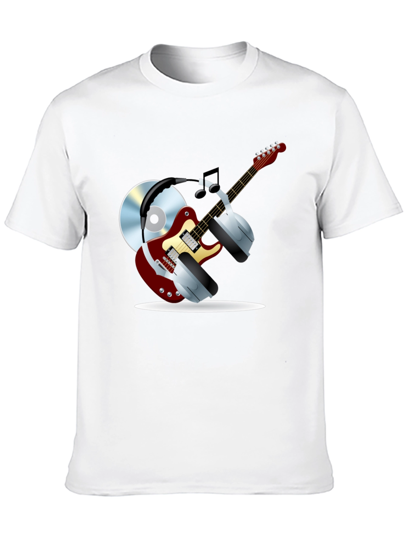 Camiseta Negra con Diseño Musical