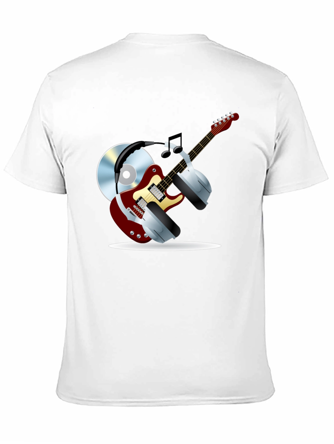 Camiseta Negra con Diseño Musical