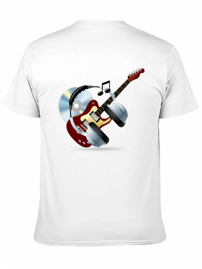 Camiseta Negra con Diseño Musical