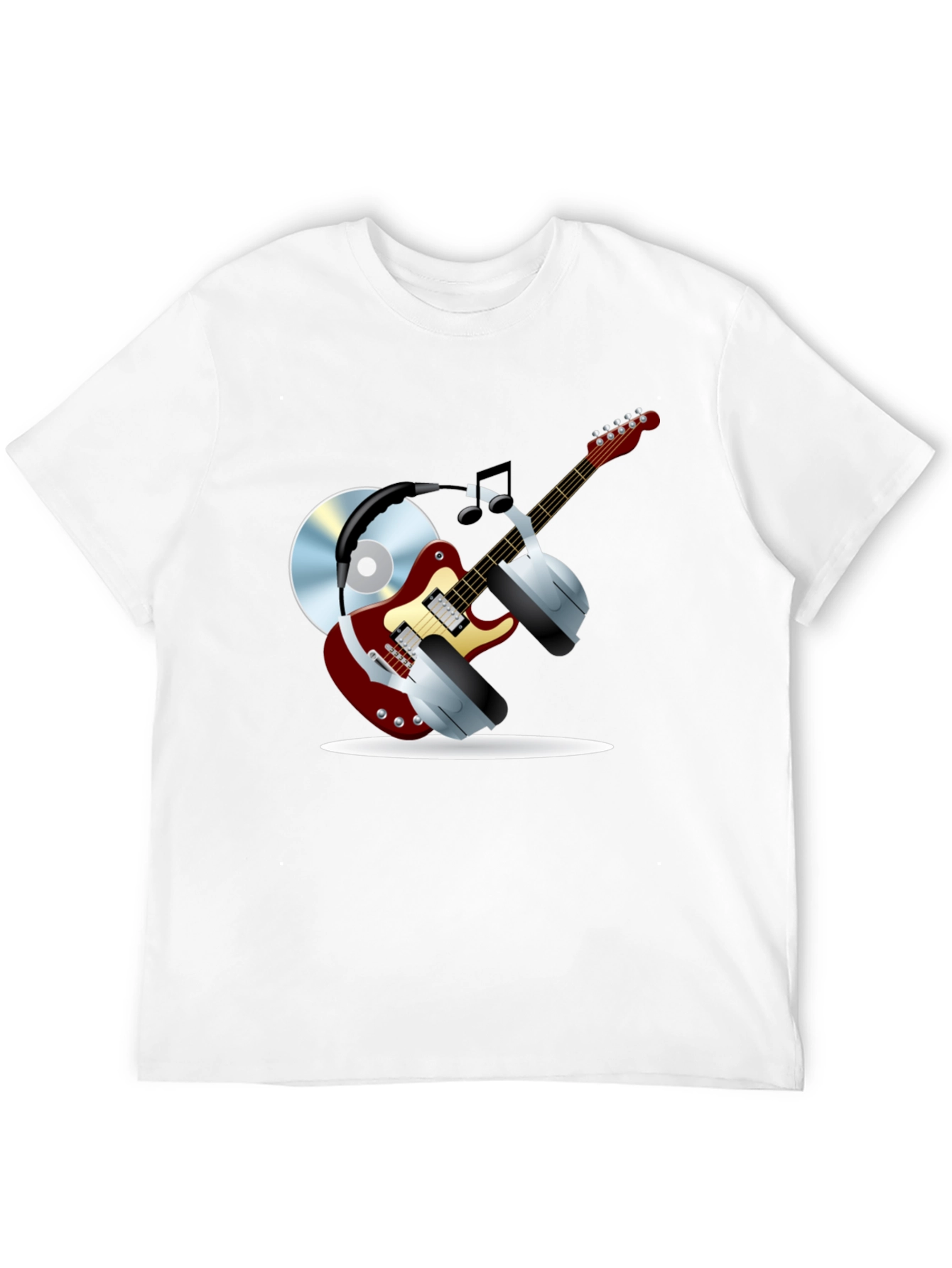 Camiseta Negra con Diseño Musical