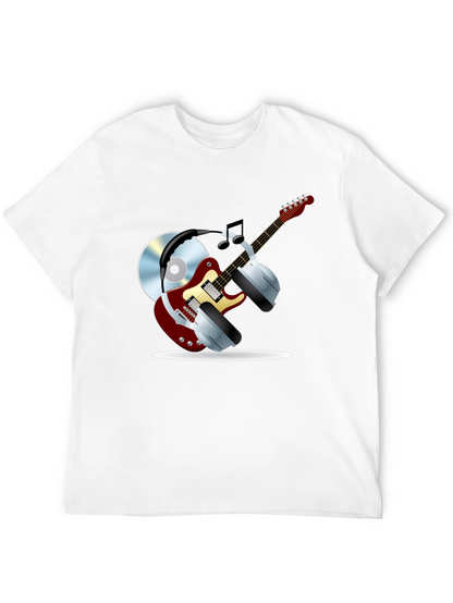Camiseta Negra con Diseño Musical