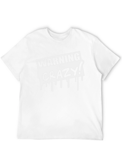 Camiseta Negra: Advertencia ¡Estoy Loco!