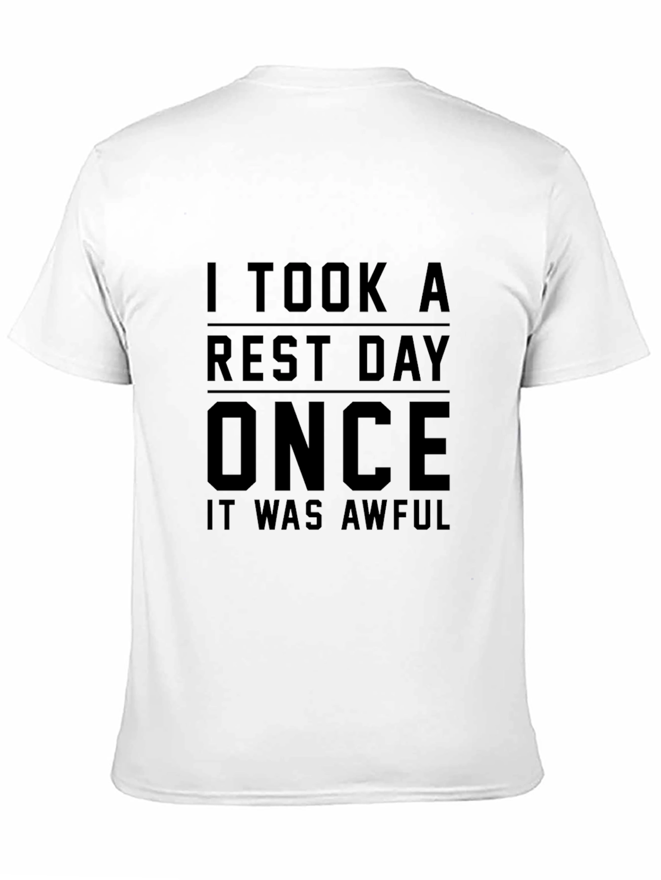 Camiseta Negra: Día de Descanso ¡Nunca Más!