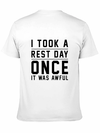 Camiseta Negra: Día de Descanso ¡Nunca Más!