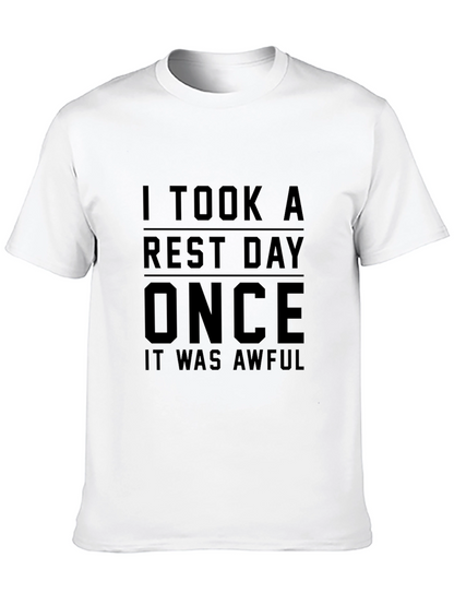 Camiseta Negra: Día de Descanso ¡Nunca Más!
