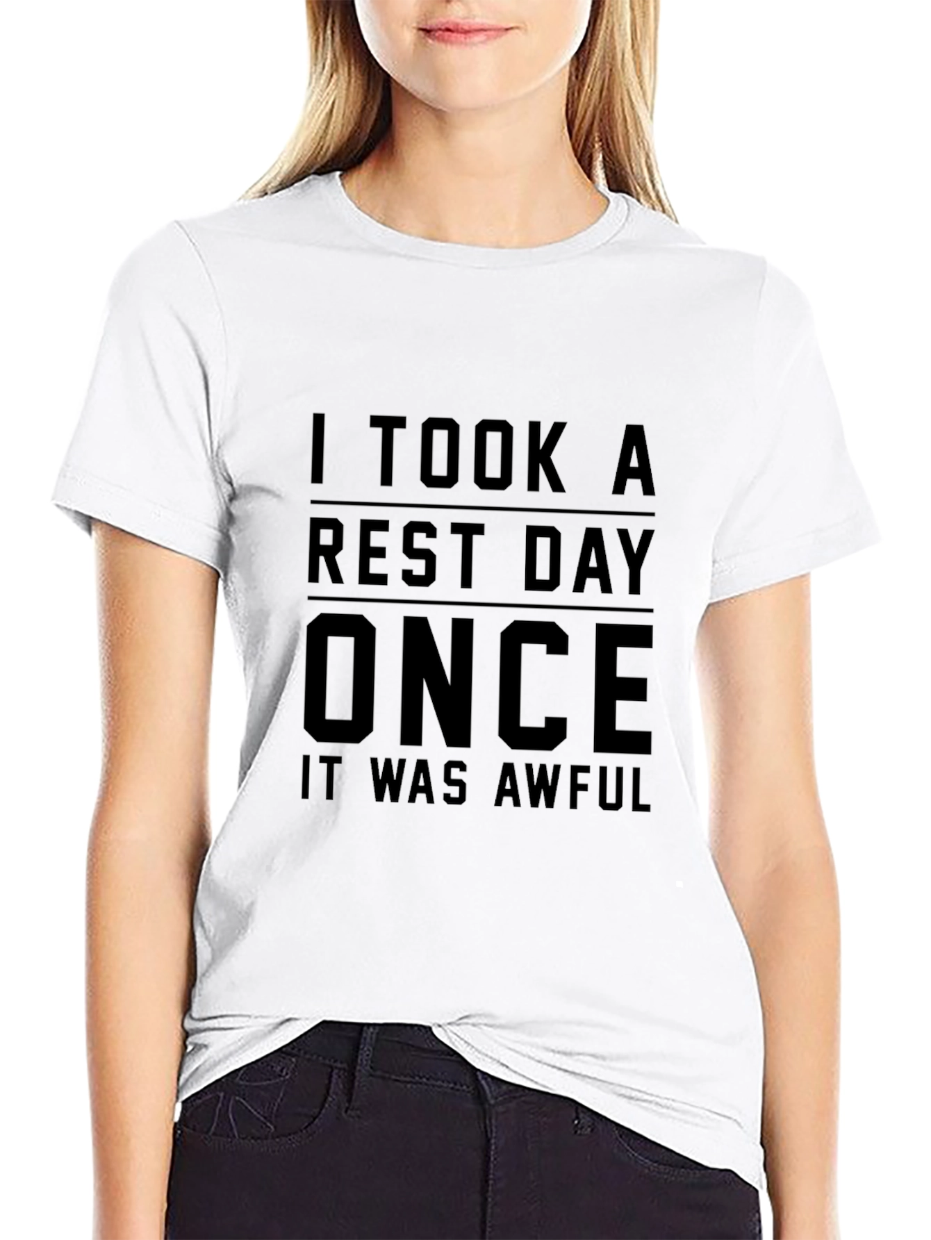 Camiseta Negra: Día de Descanso ¡Nunca Más!