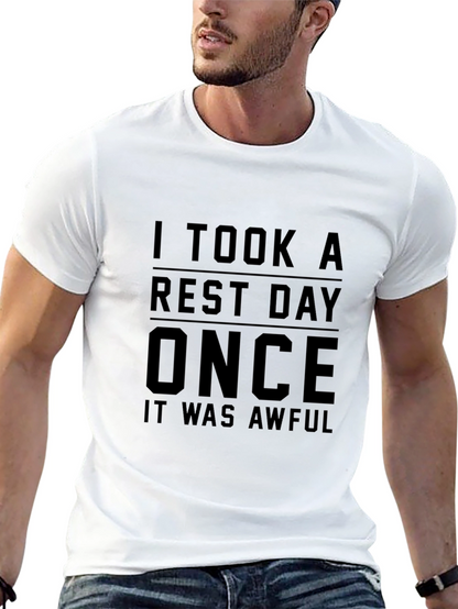 Camiseta Negra: Día de Descanso ¡Nunca Más!