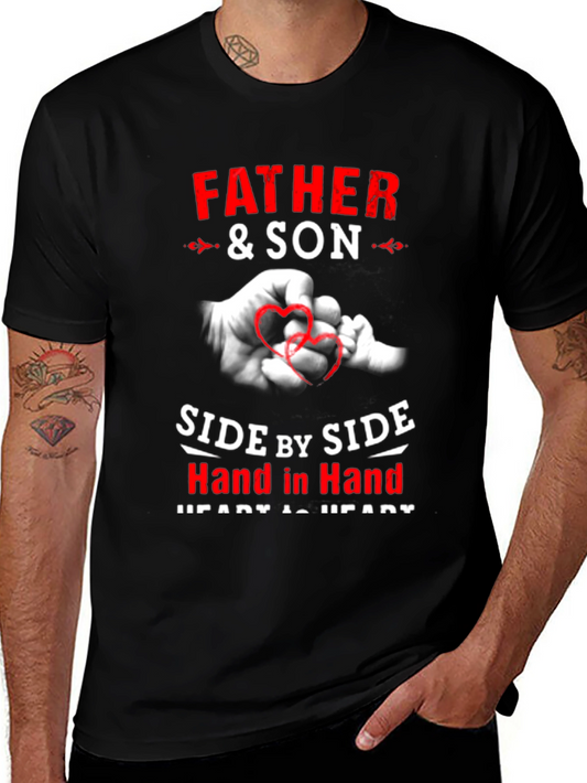 Camiseta Padre e Hijo: Lado a Lado Corazón a Corazón