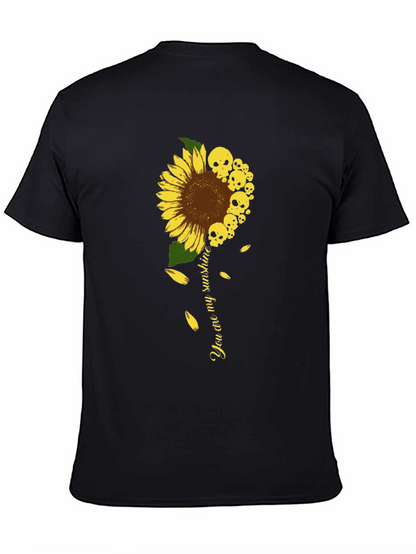 Camiseta Negra Girasol Calaveras Mi Sol