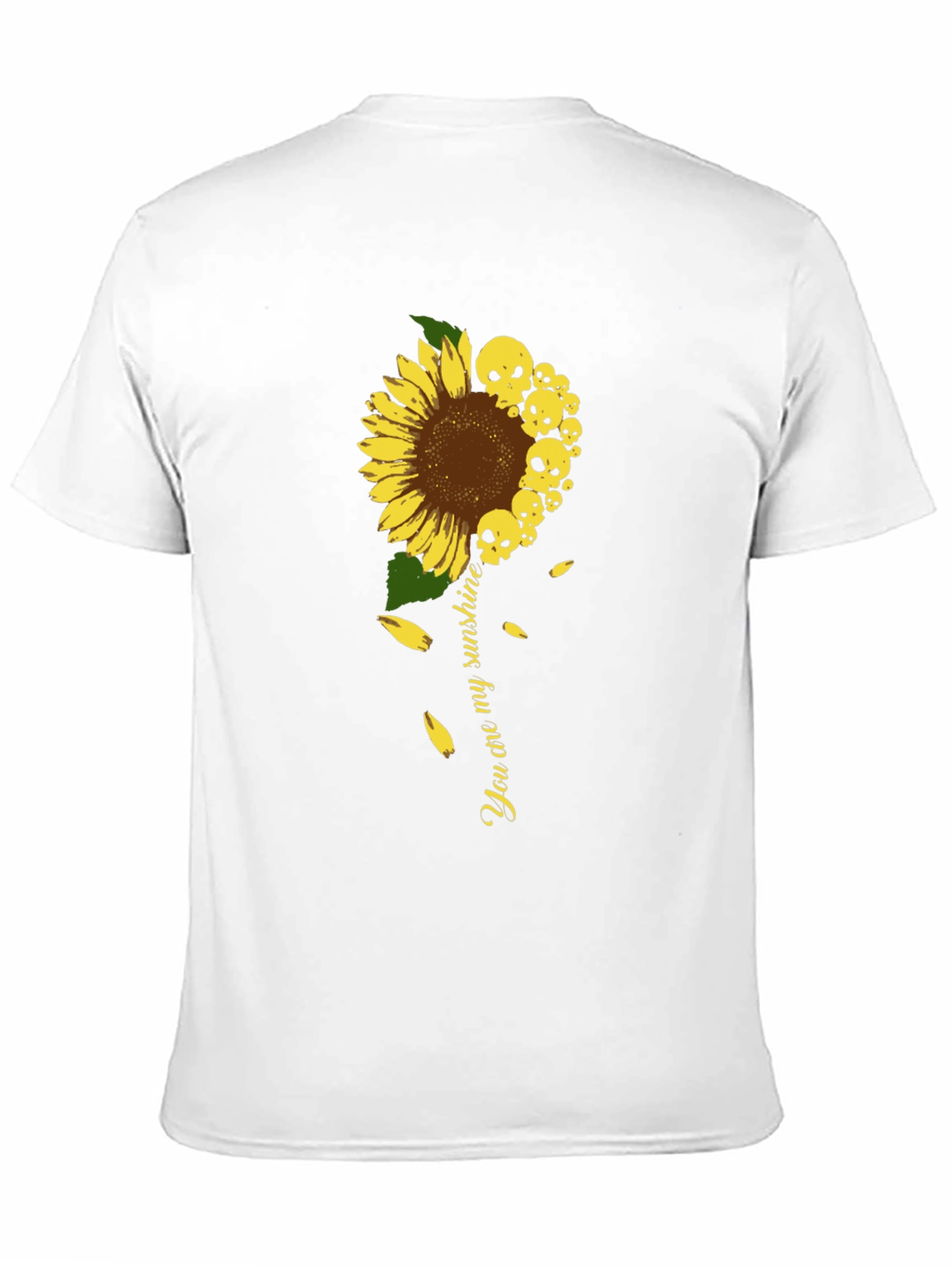 Camiseta Negra Girasol Calaveras Mi Sol