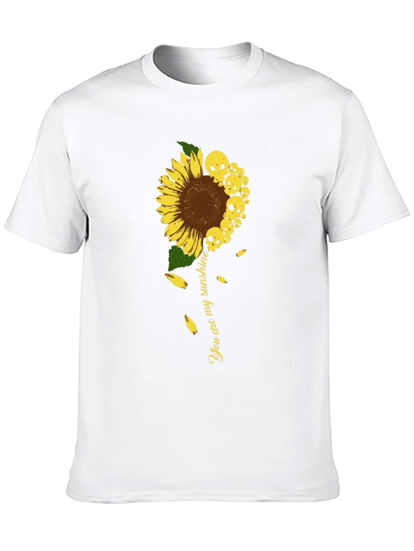 Camiseta Negra Girasol Calaveras Mi Sol