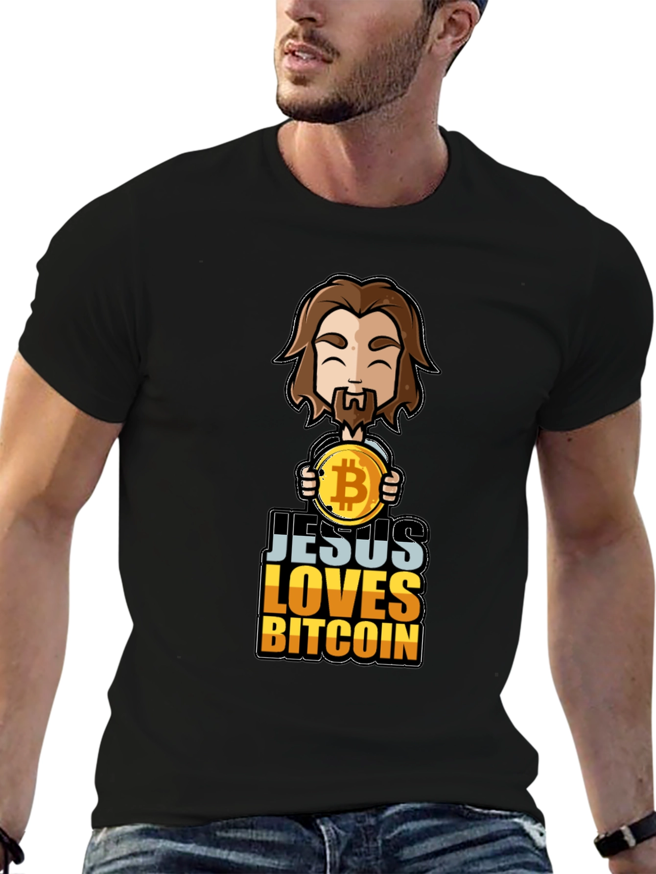 Camiseta Jesús Ama Bitcoin - Diseño Único