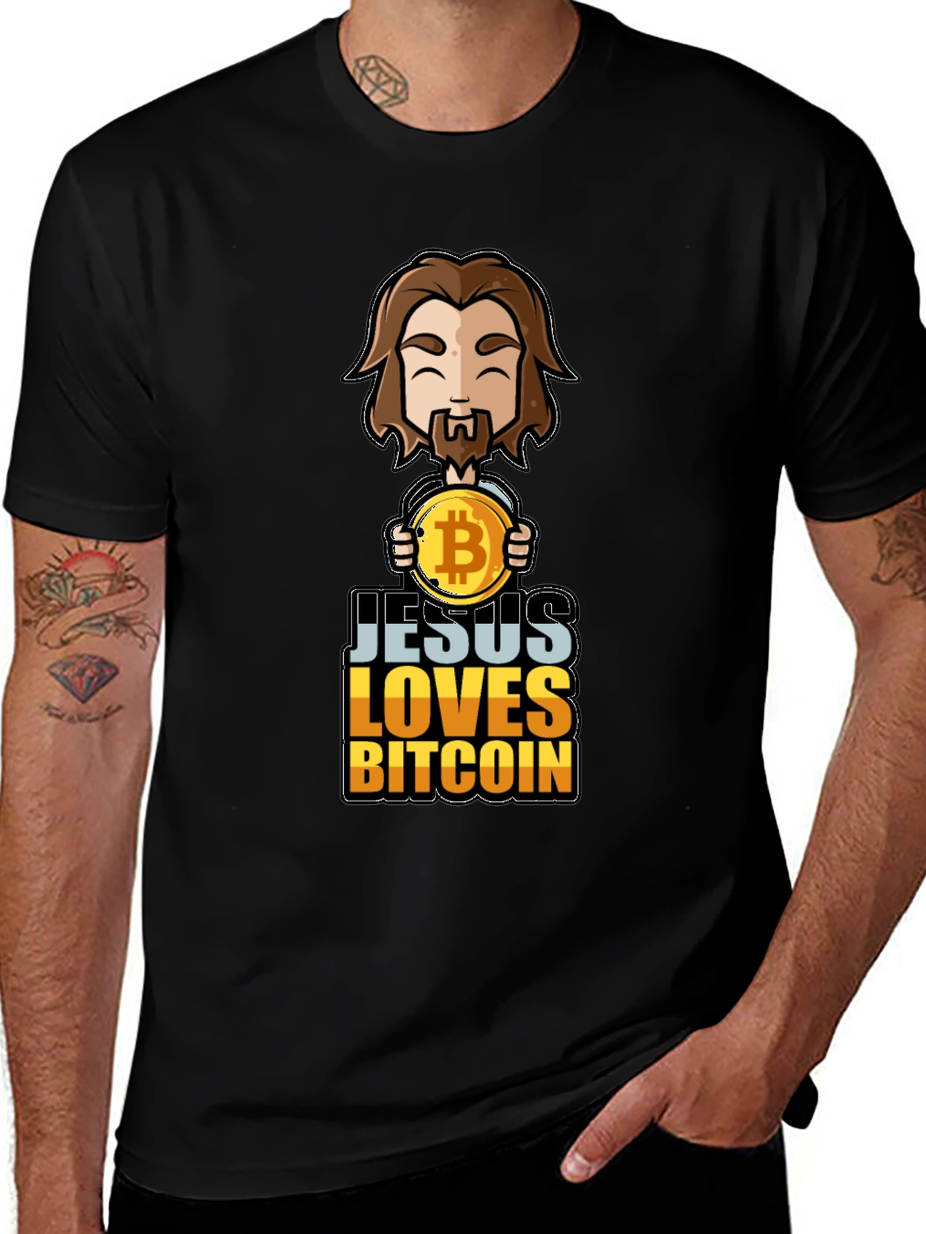 Camiseta Jesús Ama Bitcoin - Diseño Único