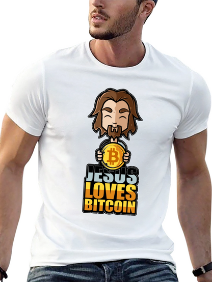 Camiseta Jesús Ama Bitcoin - Diseño Único