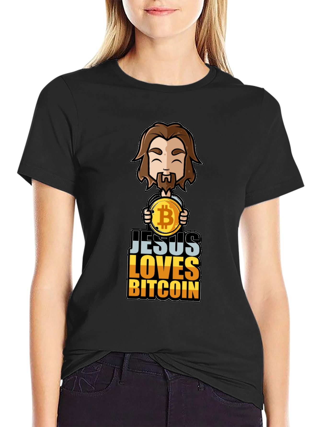 Camiseta Jesús Ama Bitcoin - Diseño Único