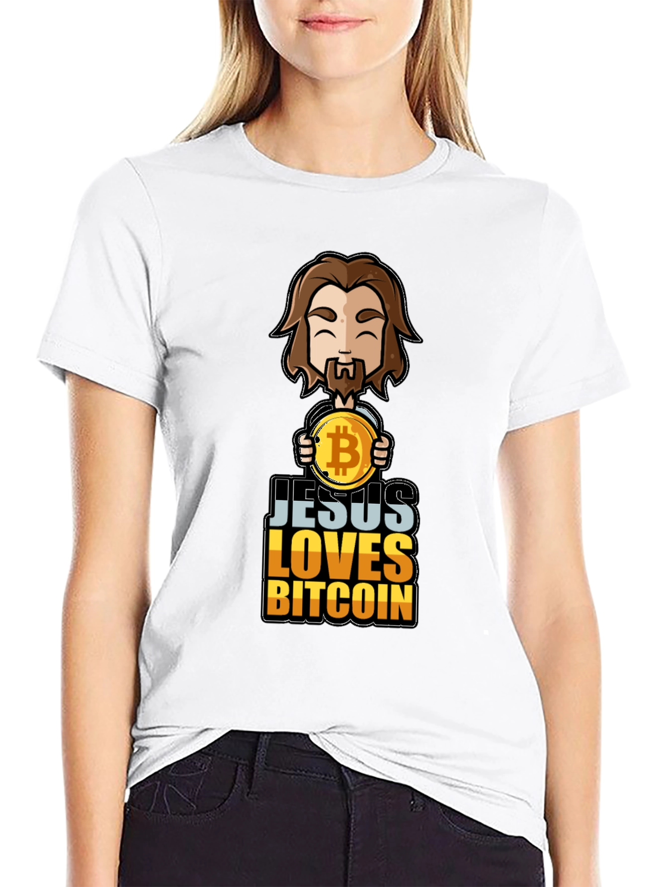 Camiseta Jesús Ama Bitcoin - Diseño Único