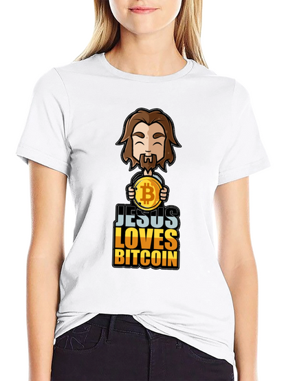 Camiseta Jesús Ama Bitcoin - Diseño Único