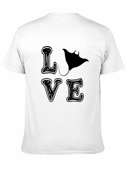 Camiseta Negra LOVE con Manta Raya