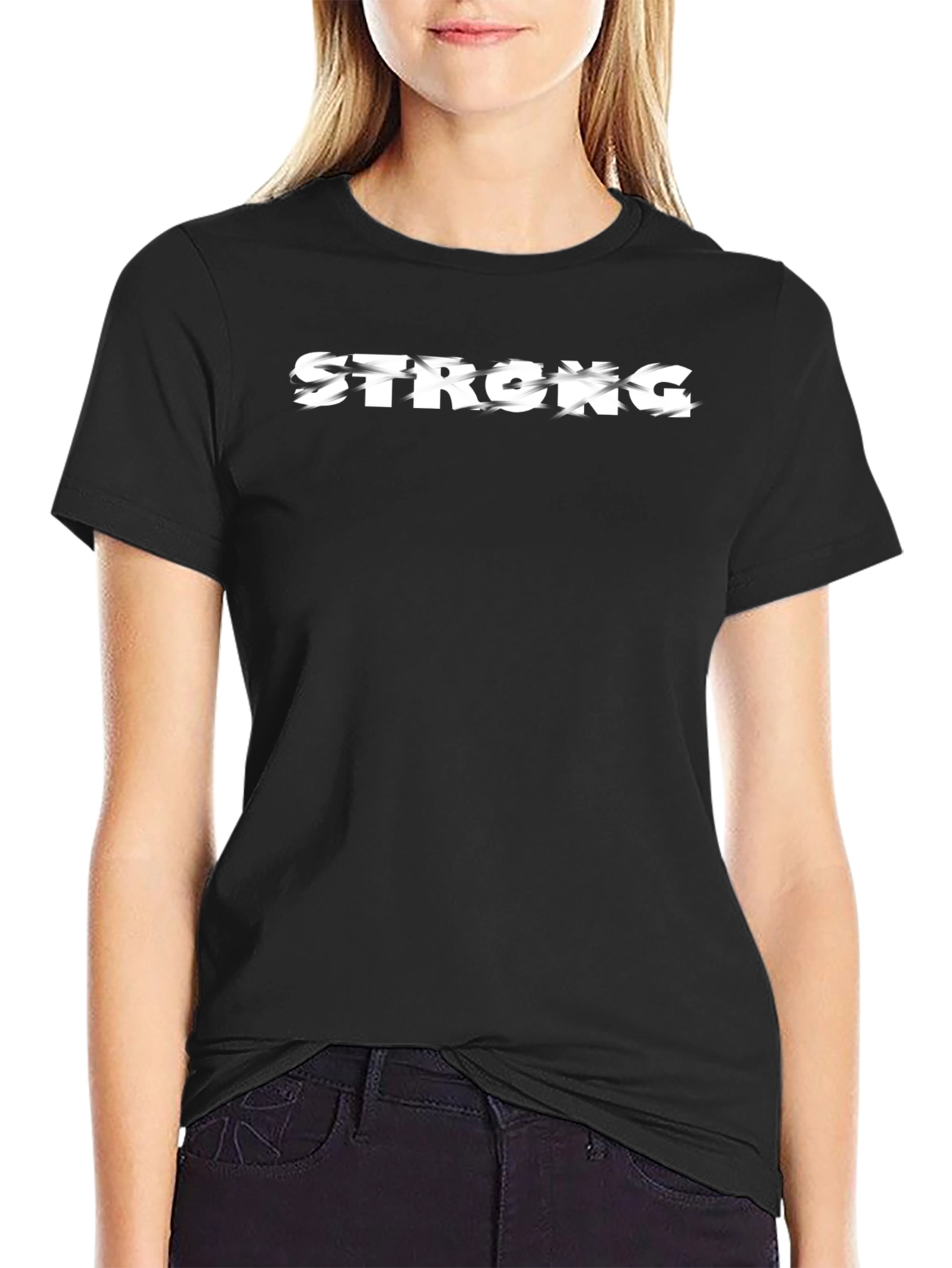 Camiseta Negra Strong para Hombre
