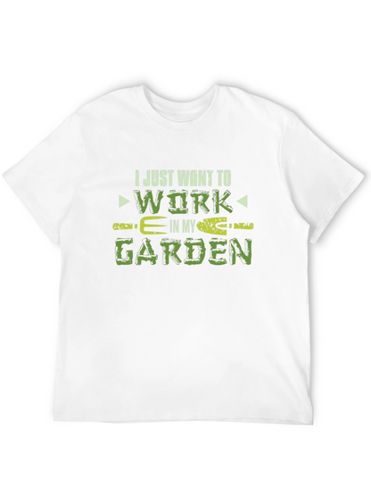 Camiseta Negra Jardinería Trabajar en mi Jardín