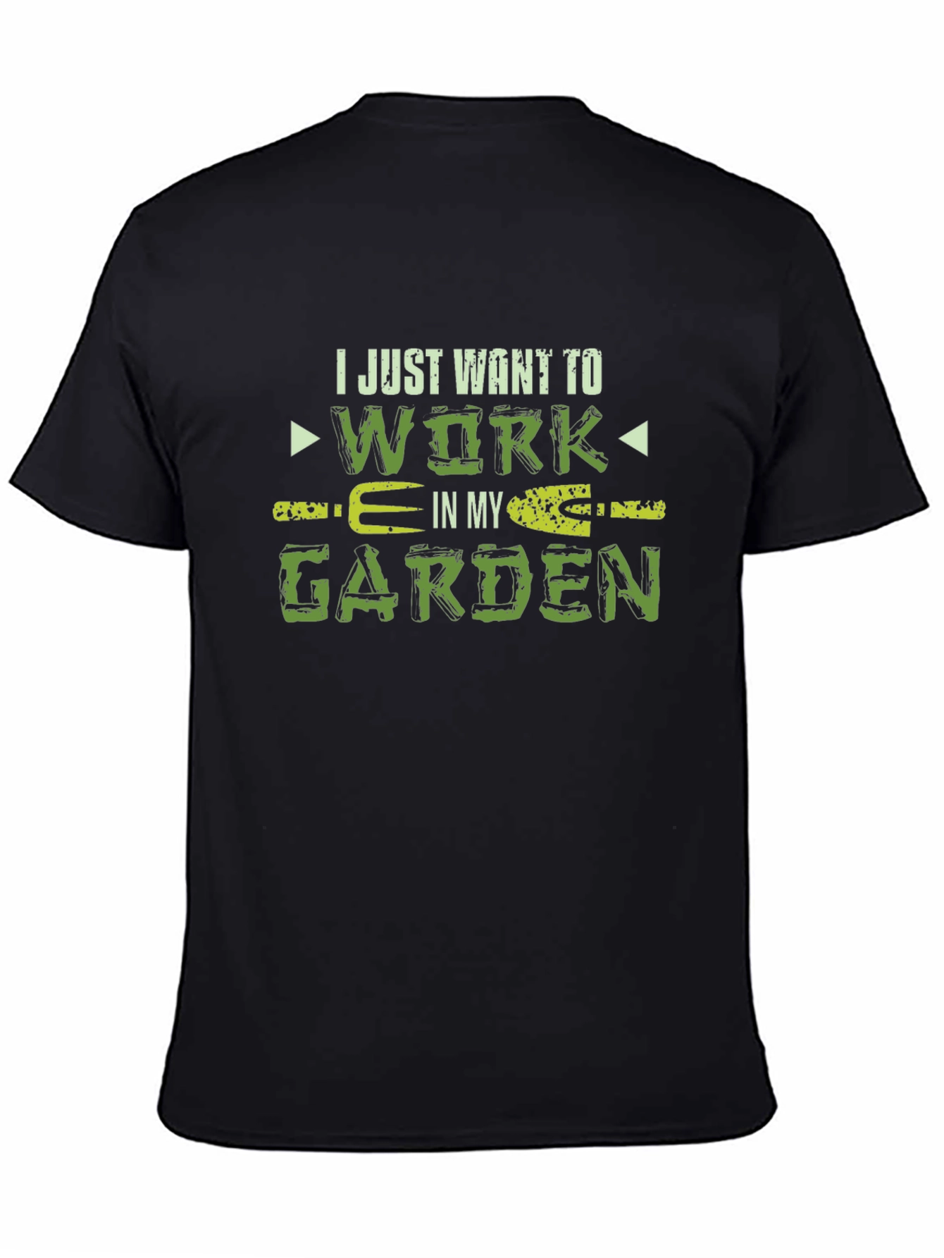 Camiseta Negra Jardinería Trabajar en mi Jardín