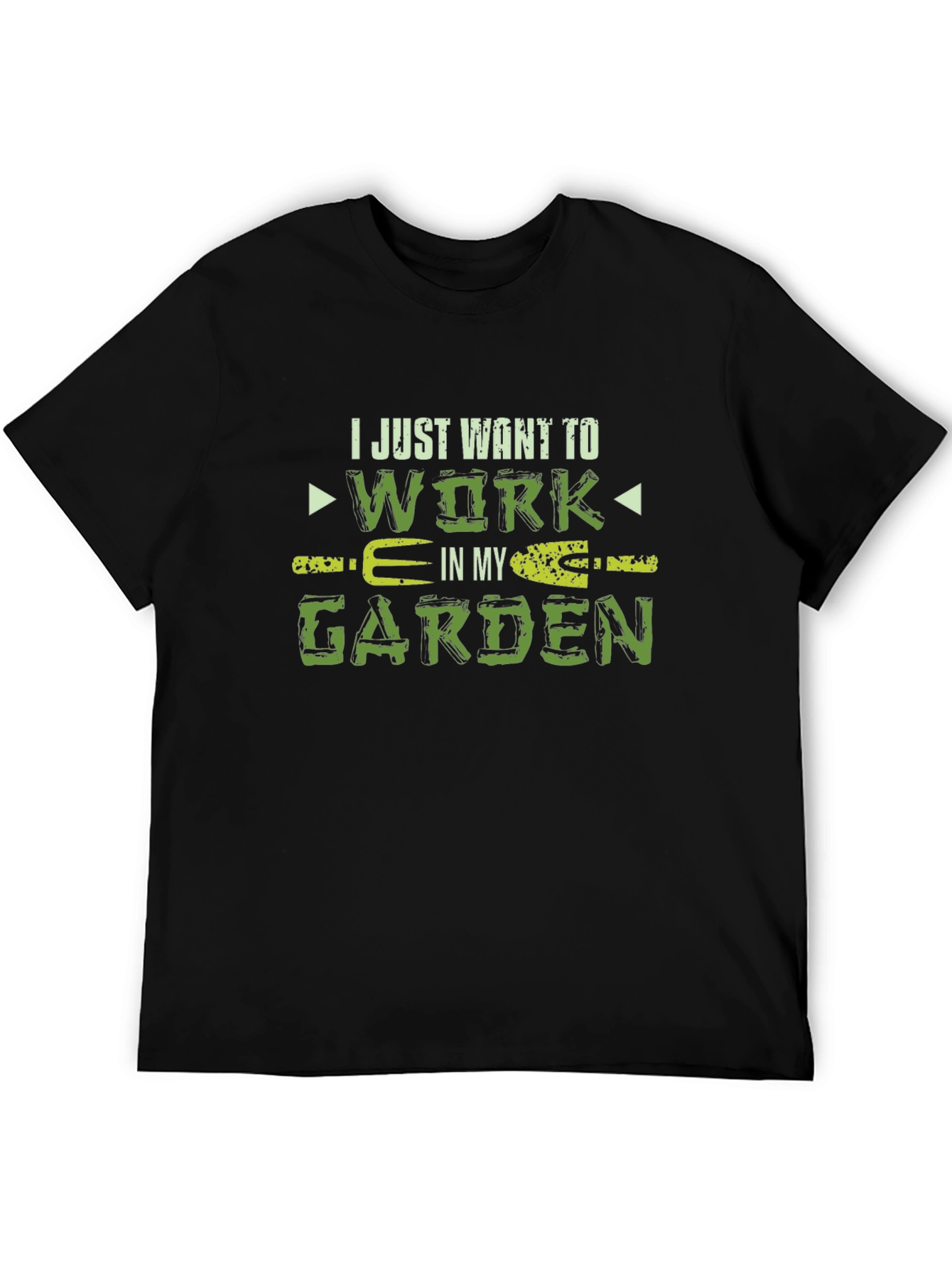 Camiseta Negra Jardinería Trabajar en mi Jardín