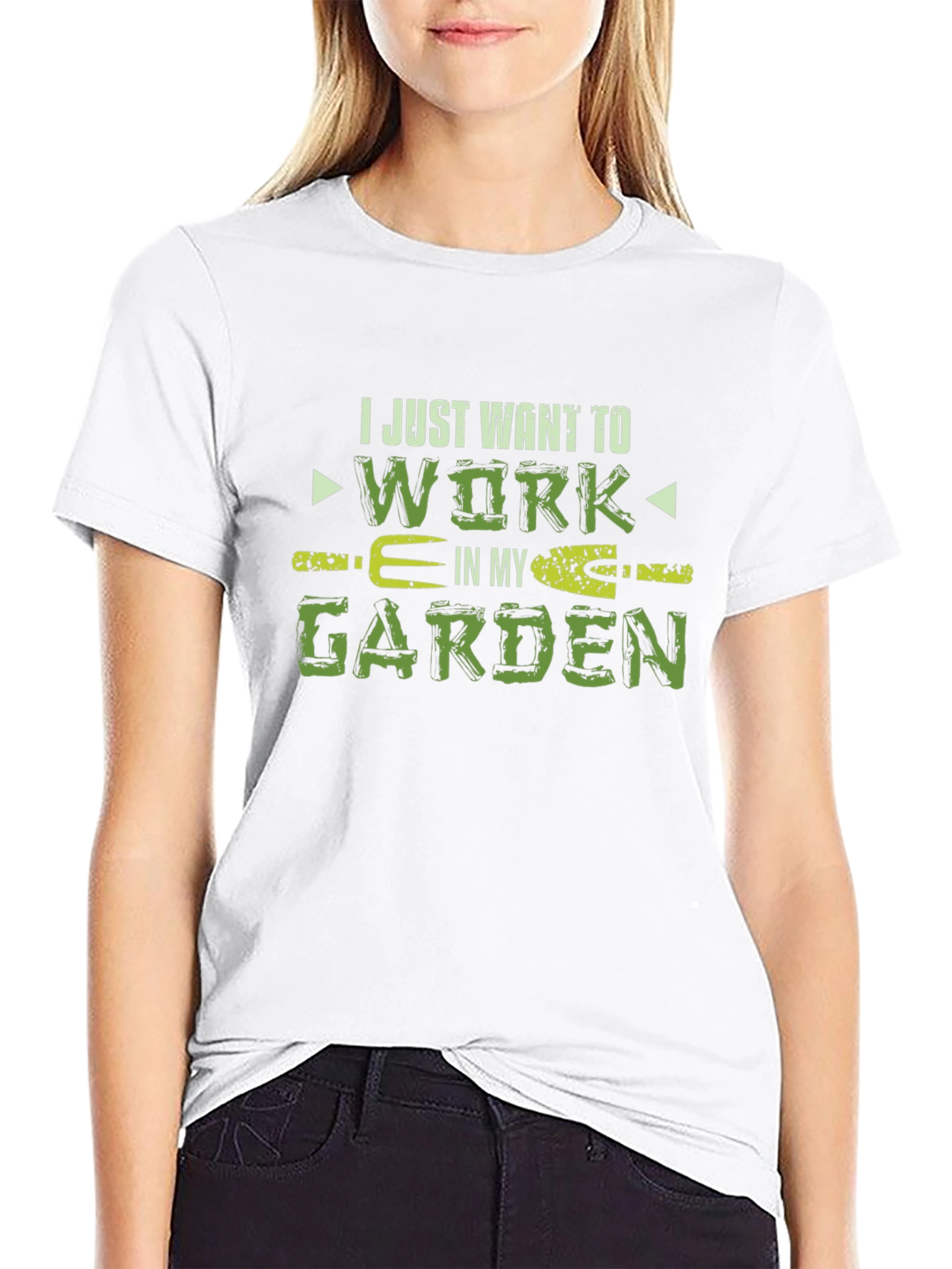 Camiseta Negra Jardinería Trabajar en mi Jardín