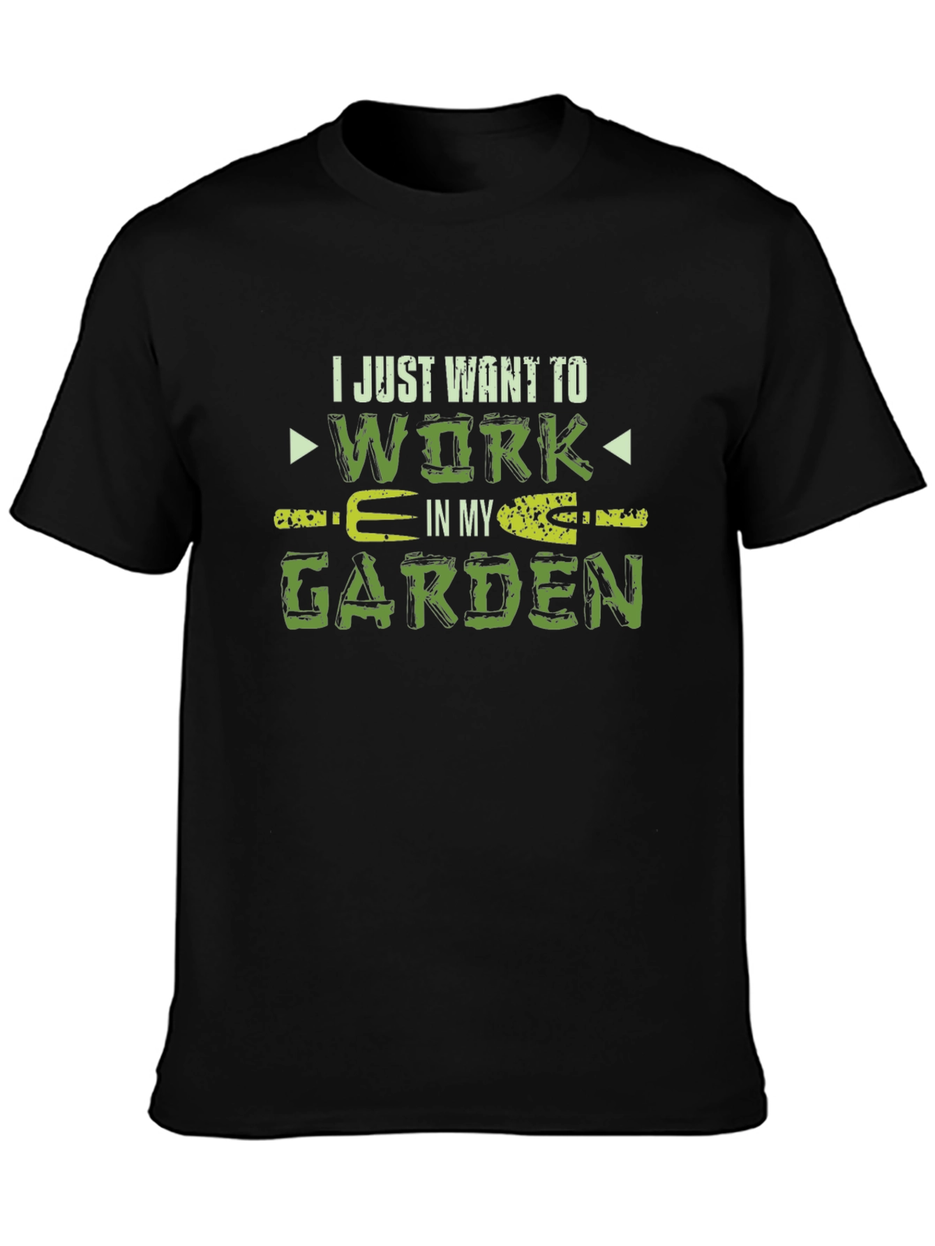 Camiseta Negra Jardinería Trabajar en mi Jardín