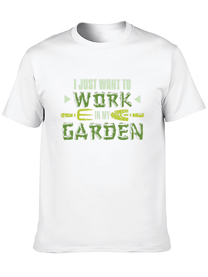 Camiseta Negra Jardinería Trabajar en mi Jardín