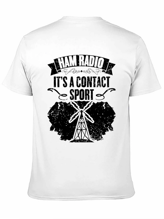 Camiseta Negra Ham Radio: Es un Deporte de Contacto