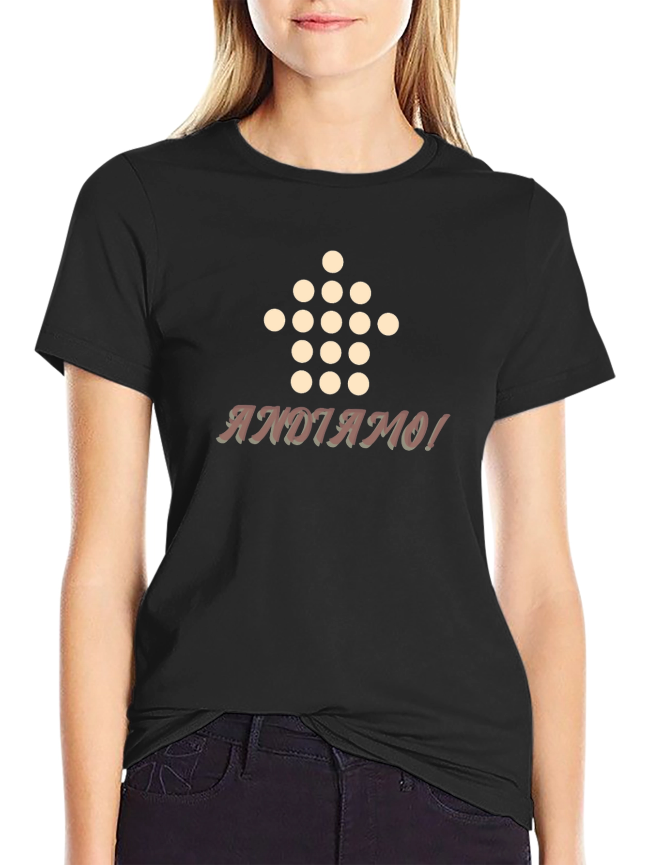 Camiseta Negra Andiamo! Diseño Divertido