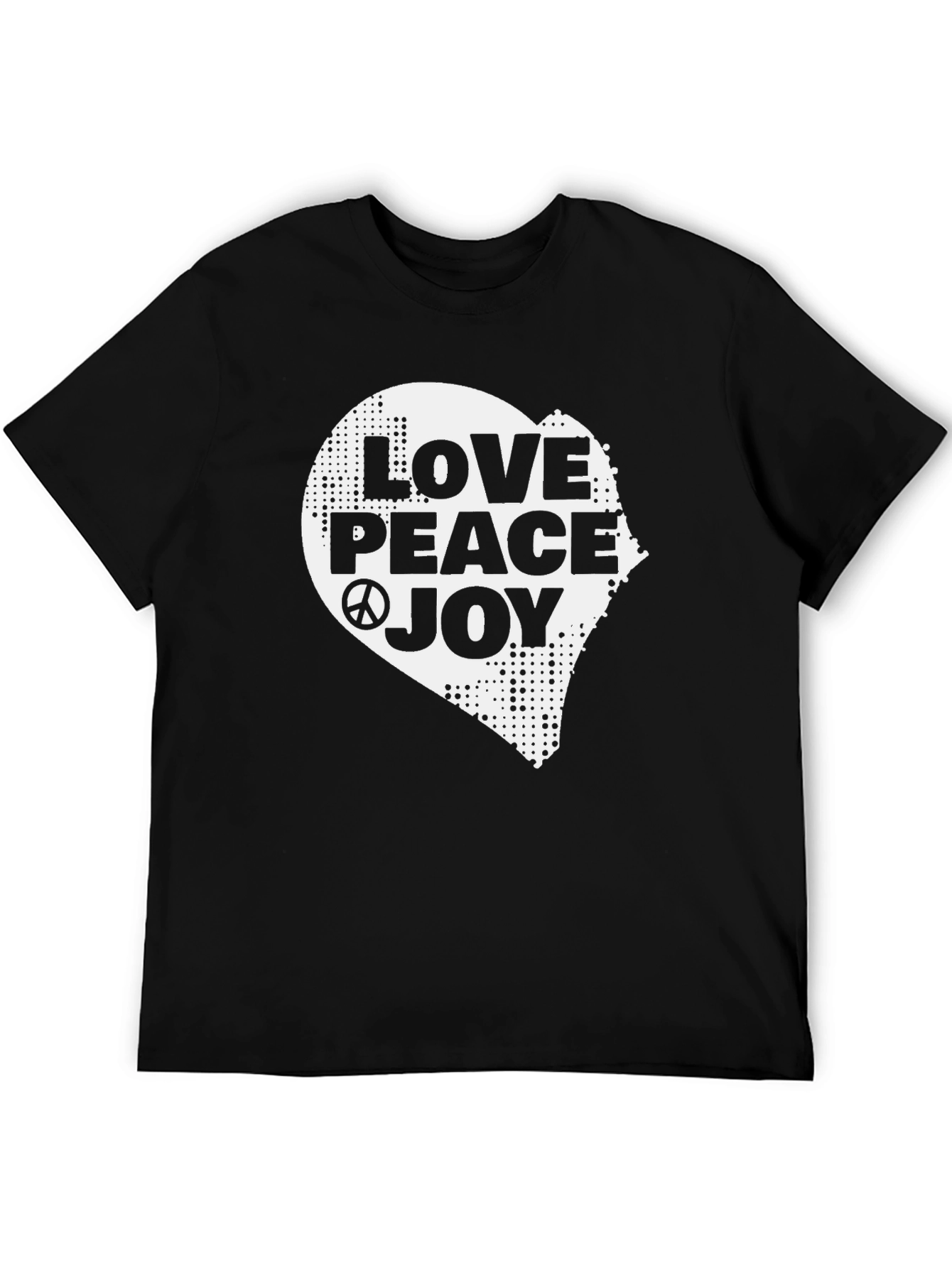 Camiseta Negra Amor Paz Alegría