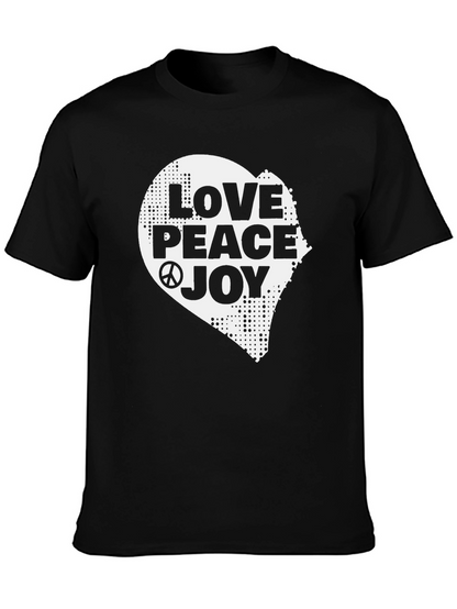 Camiseta Negra Amor Paz Alegría