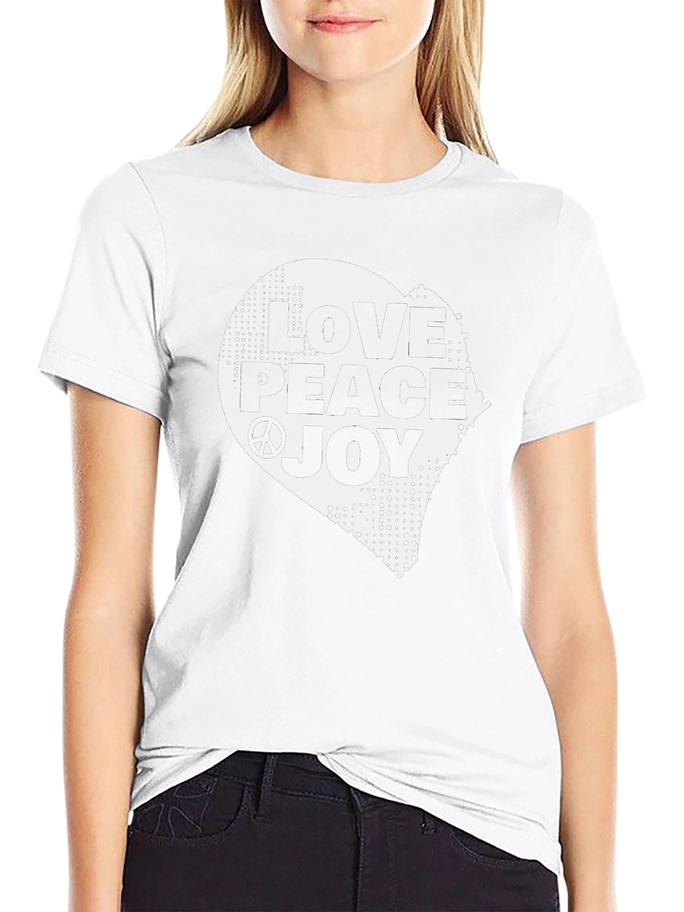 Camiseta Negra Amor Paz Alegría