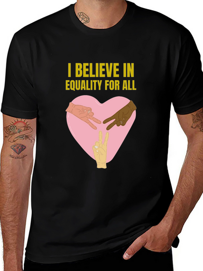 Camiseta Negra: Creo en la Igualdad para Todos