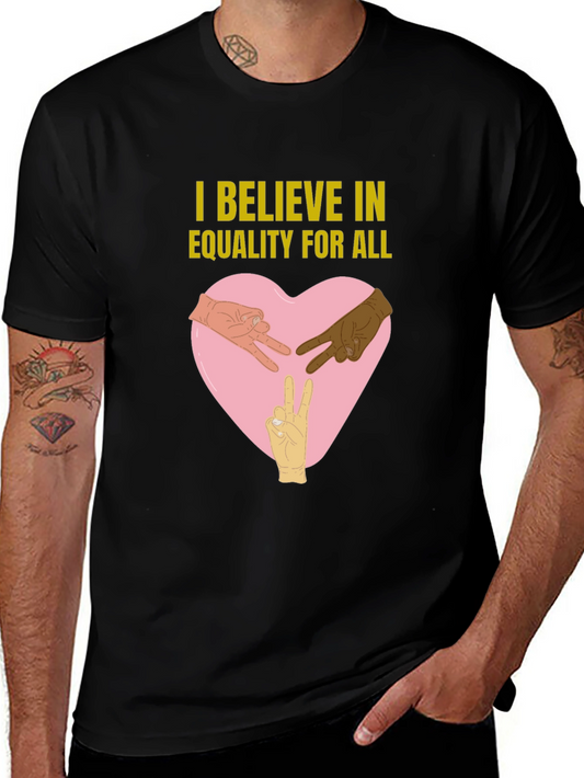 Camiseta Negra: Creo en la Igualdad para Todos