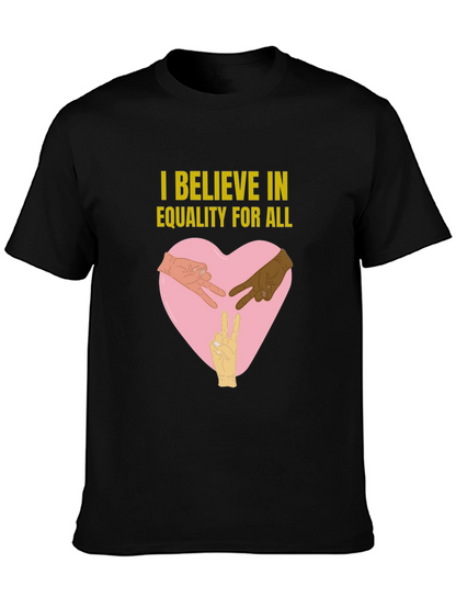 Camiseta Negra: Creo en la Igualdad para Todos