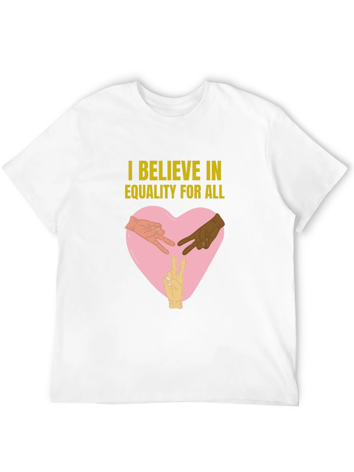 Camiseta Negra: Creo en la Igualdad para Todos
