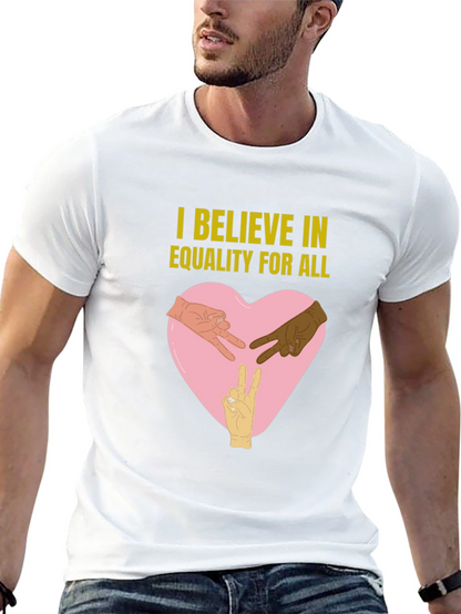 Camiseta Negra: Creo en la Igualdad para Todos