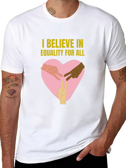 Camiseta Negra: Creo en la Igualdad para Todos