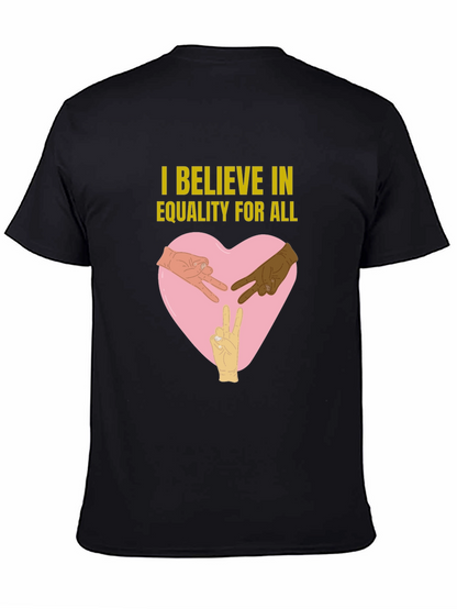 Camiseta Negra: Creo en la Igualdad para Todos