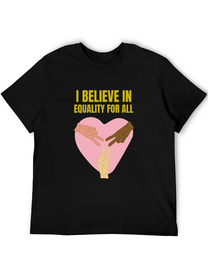 Camiseta Negra: Creo en la Igualdad para Todos