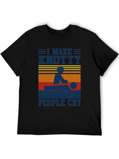 Camiseta Negra Masaje Knotty Divertida