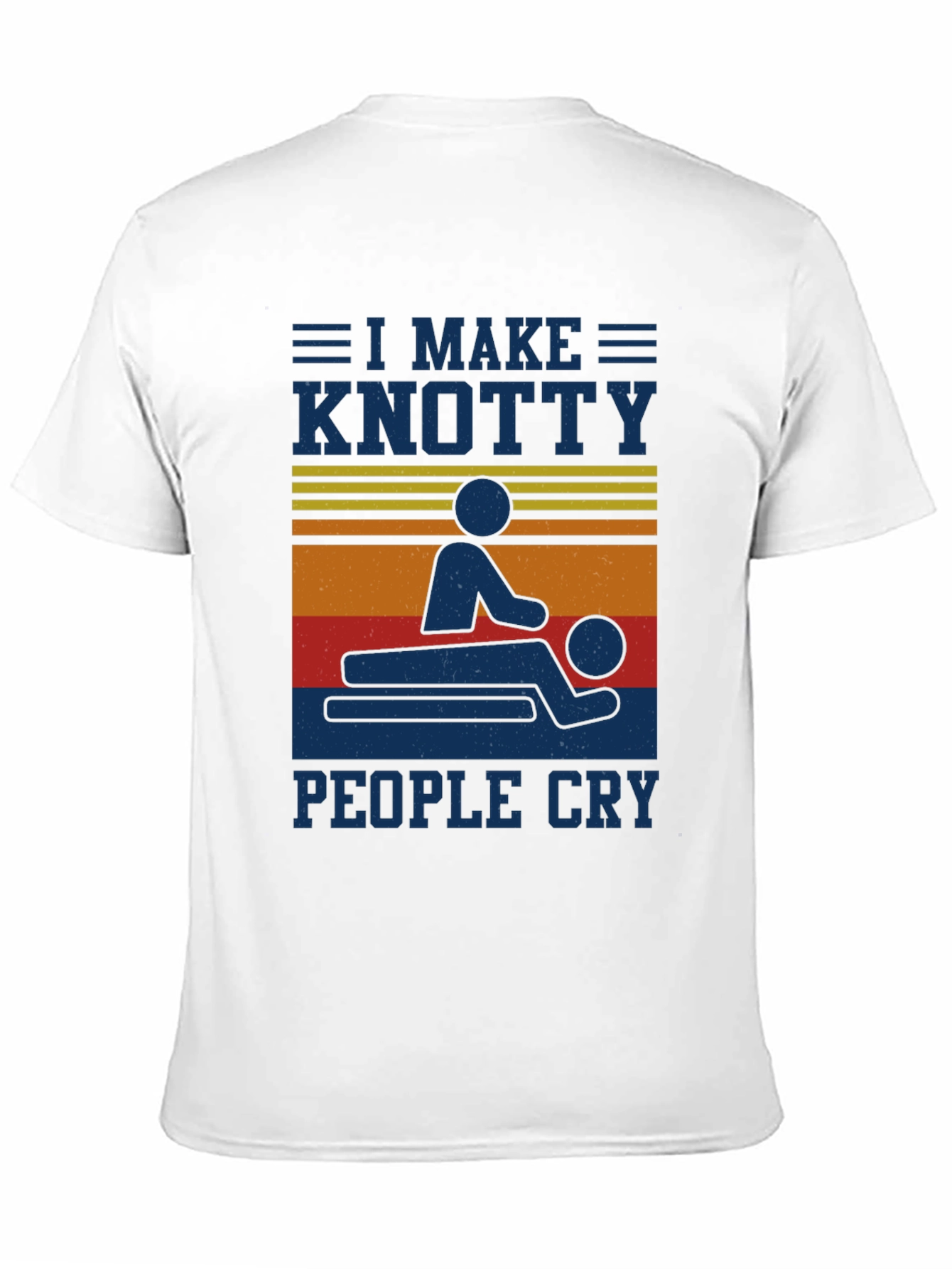 Camiseta Negra Masaje Knotty Divertida
