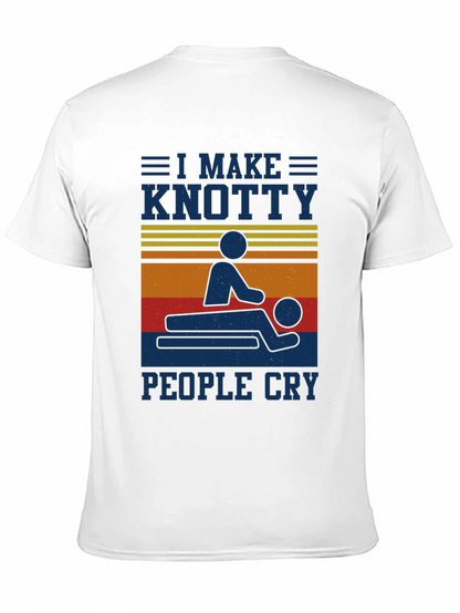 Camiseta Negra Masaje Knotty Divertida
