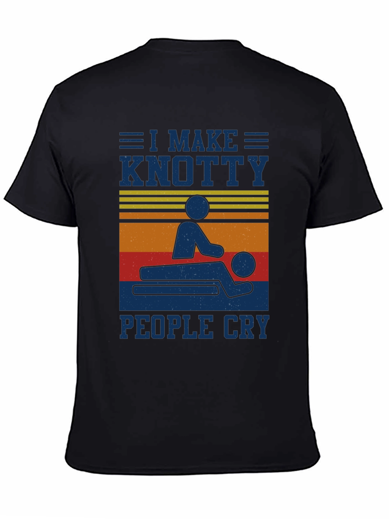 Camiseta Negra Masaje Knotty Divertida