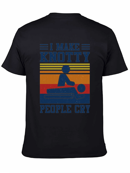 Camiseta Negra Masaje Knotty Divertida
