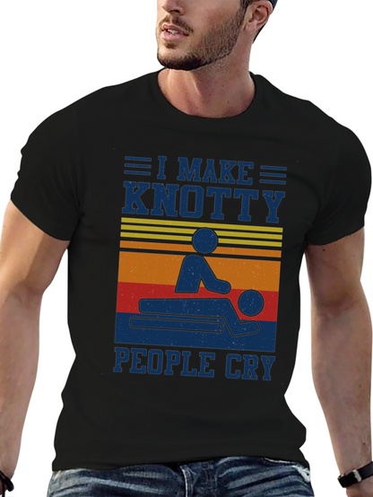 Camiseta Negra Masaje Knotty Divertida