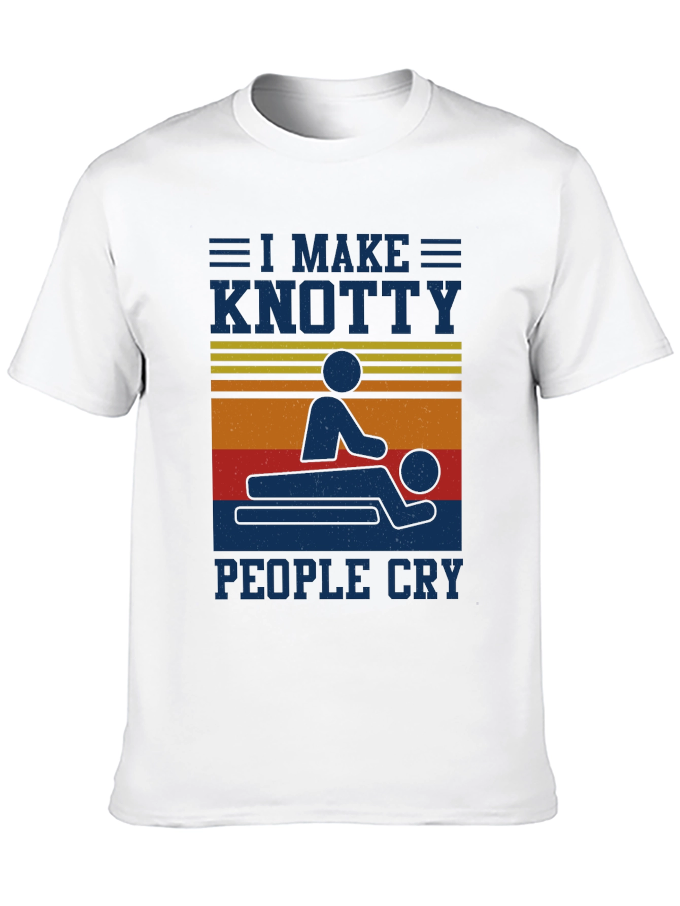 Camiseta Negra Masaje Knotty Divertida